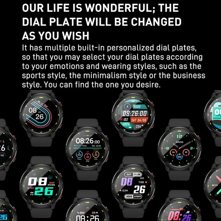 Outdoor GPS Sport Watch 1.32inch HD Round Screen Multi Sport Mode Smartwatch(Black) - free shipping - PMC TechLife - Order now!