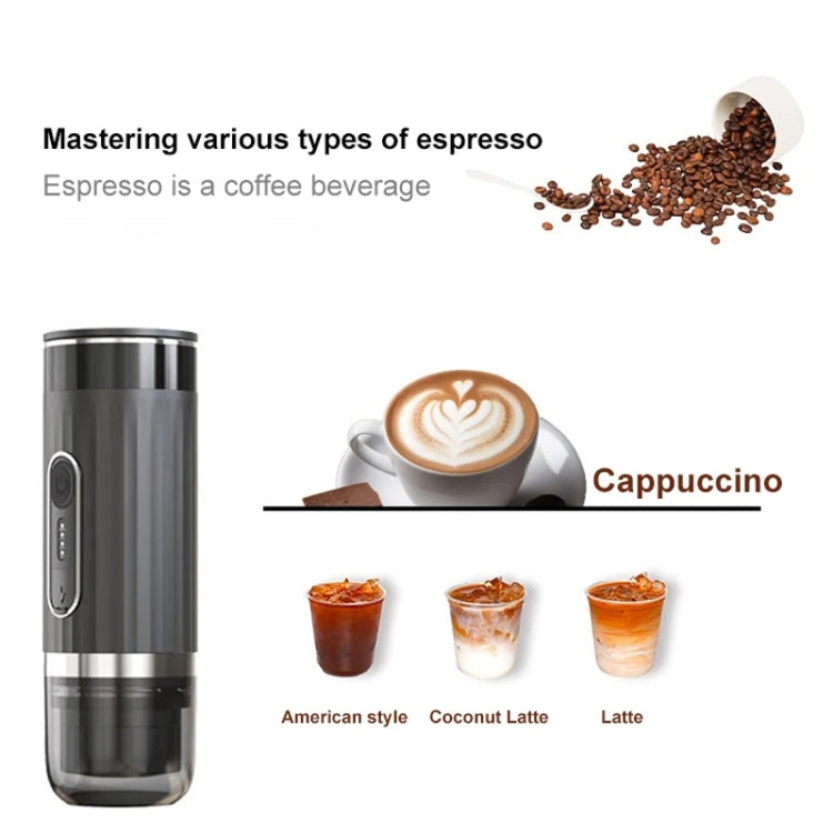 3 In 1 Automatic Wireless Italian Capsule Coffee Machine Portable Rechargeable Heating Coffee Maker(Black) - free shipping - PMC TechLife - Order now!