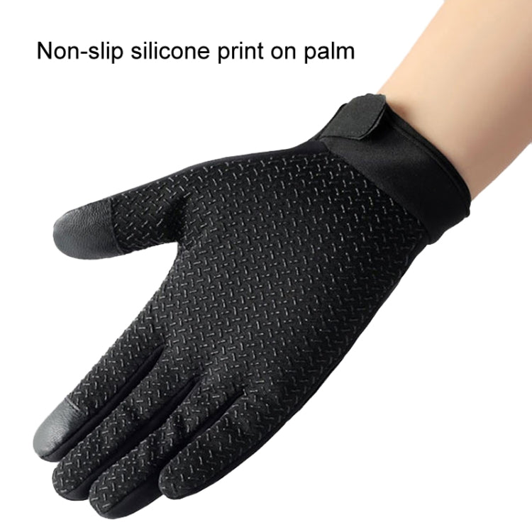LANYIER Fall Winter Motorcycle Outdoor Riding Gloves Men Velvet Warm Non-slip Touch Screen Windproof Gloves, Size: Average(Gray) - Locomotive Gloves by LANYIER | Online Shopping South Africa | PMC TechLife | Buy Now Pay Later Mobicred