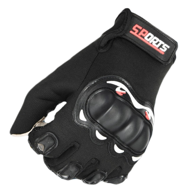 Motorcycle Gloves Men Riding Racing Anti-Slip Hard Shell Outdoor Full Finger Touchscreen Gloves, Size: Average(Black) - free shipping - PMC TechLife - Order now!