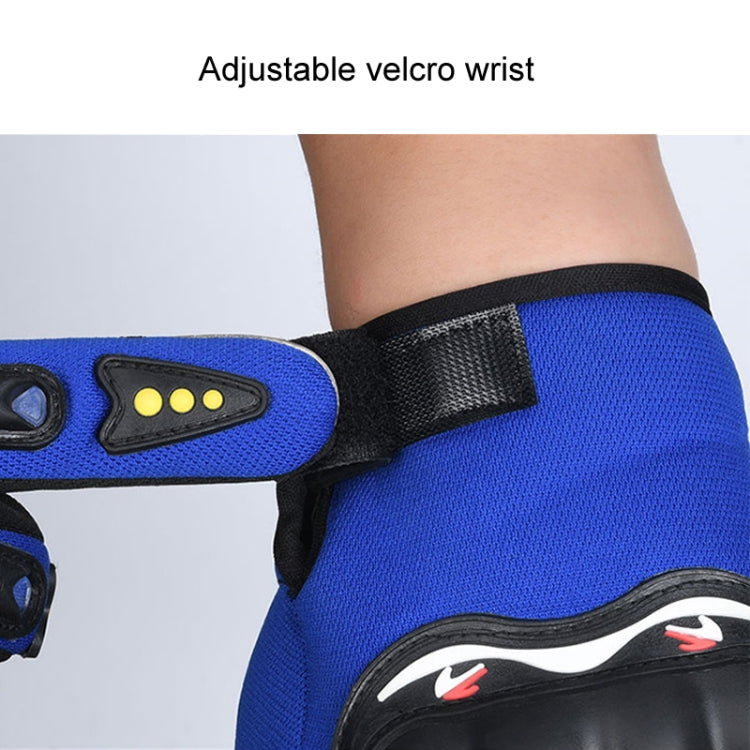 Motorcycle Gloves Men Riding Racing Anti-Slip Hard Shell Outdoor Full Finger Touchscreen Gloves, Size: Average(Blue) - free shipping - PMC TechLife - Order now!