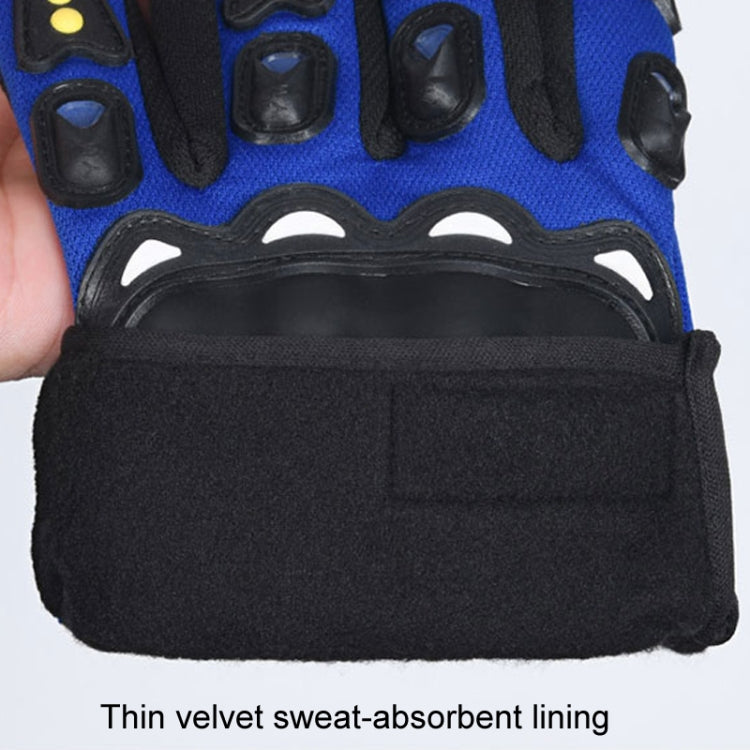 Motorcycle Gloves Men Riding Racing Anti-Slip Hard Shell Outdoor Full Finger Touchscreen Gloves, Size: Average(Blue) - free shipping - PMC TechLife - Order now!