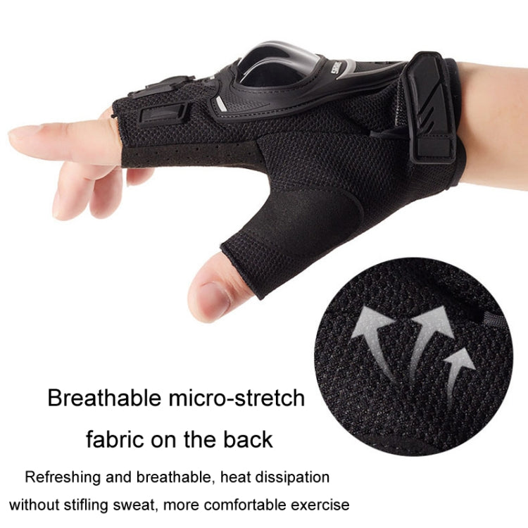 Motorcycle Protection Half Finger Gloves Men Outdoor Riding Sports Tactical Hiking Gloves, Size: Average(Gray) - Safety Gloves by PMC TechLife | Online Shopping South Africa | PMC TechLife | Buy Now Pay Later Mobicred