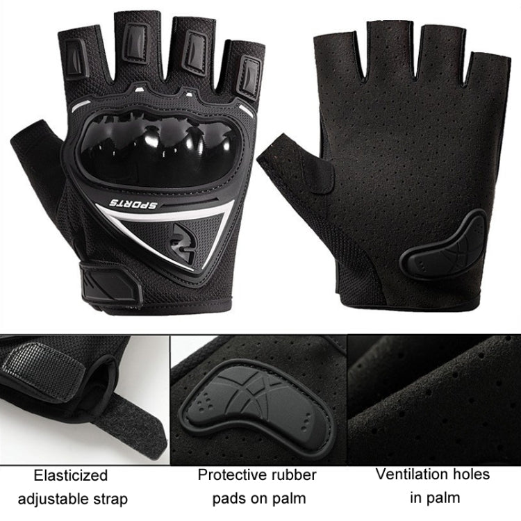 Motorcycle Protection Half Finger Gloves Men Outdoor Riding Sports Tactical Hiking Gloves, Size: Average(Red) - Safety Gloves by PMC TechLife | Online Shopping South Africa | PMC TechLife | Buy Now Pay Later Mobicred