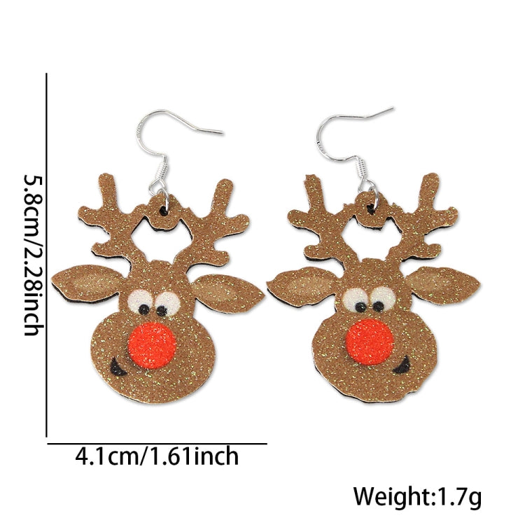 Christmas Element Cartoon Decoration Earrings Shiny Earrings, Spec: Elk - free shipping - PMc TechLife - Order now!