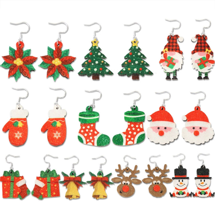 Christmas Element Cartoon Decoration Earrings Shiny Earrings, Spec: Santa Claus - free shipping - PMc TechLife - Order now!