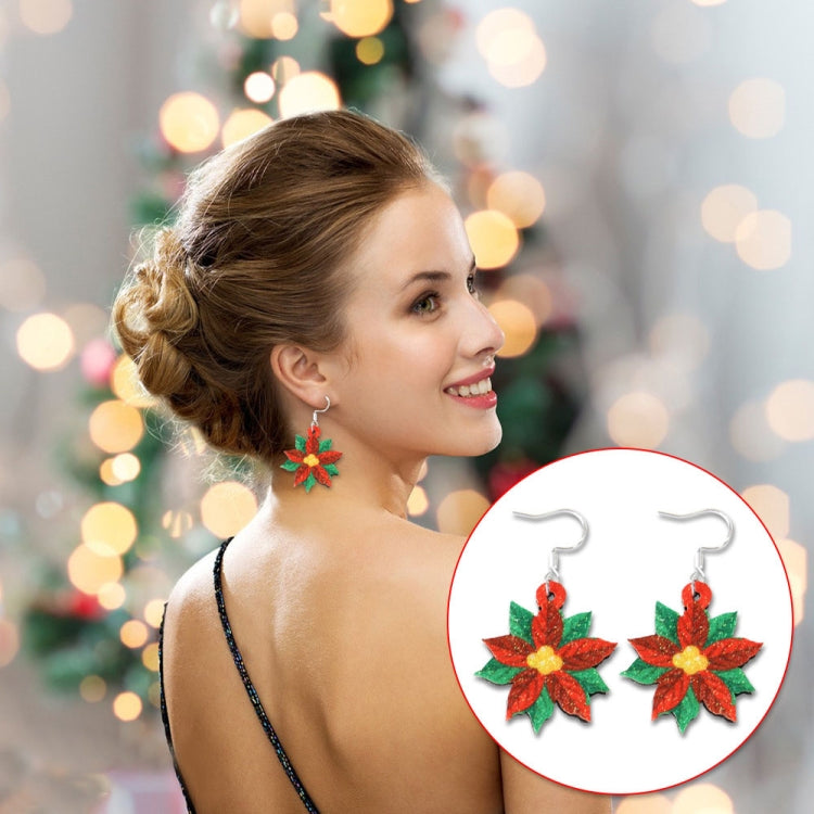 Christmas Element Cartoon Decoration Earrings Shiny Earrings, Spec: Snowman - free shipping - PMc TechLife - Order now!