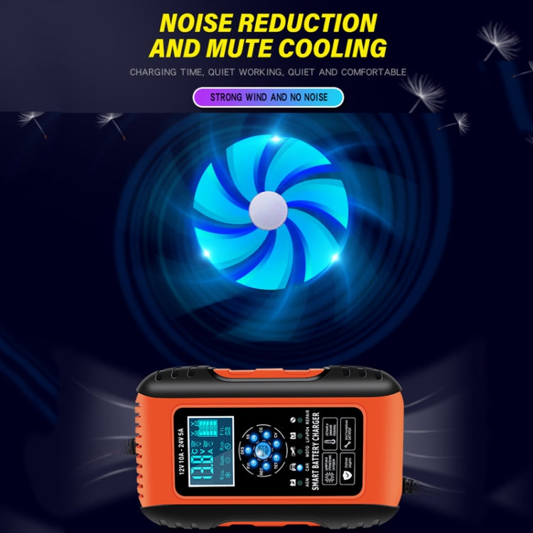 ANHTCzyx 12V/24V 6-180AH 7-Stage Smart Car Motorcycle Battery Charger(UK Plug) - free shipping - PMC Jewellery - Order now!