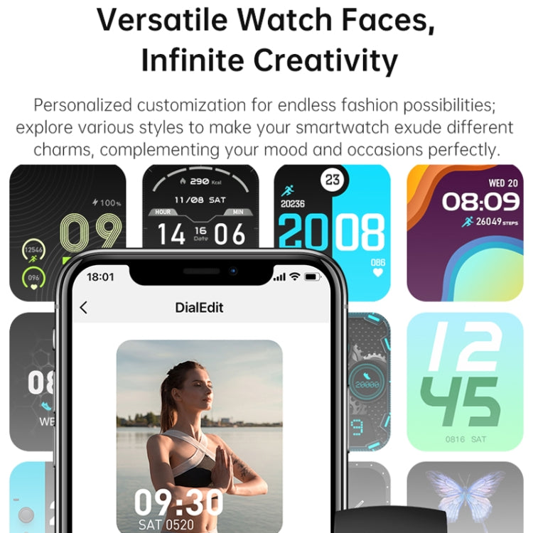 Bluetooth Talk HD Large Screen Heart Rate Oxygen Monitoring Multi-Sport Mode Smart Watch(Black) - Smart Watches by PMC TechLife | Online Shopping South Africa | PMC TechLife | Buy Now Pay Later Mobicred
