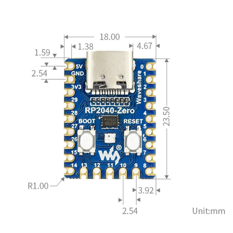 Waveshare Pico-Like MCU Board Based On Raspberry Pi RP2040, Spec: Zero - Boards & Shields by Waveshare | Online Shopping South Africa | PMC TechLife | Buy Now Pay Later Mobicred
