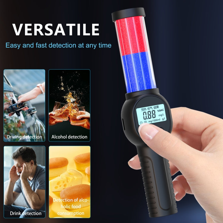 Portable Personal Alcohol Tester High-precision Breathalyzer with Alarm Light English Version - free shipping - PMC Jewellery - Order now!