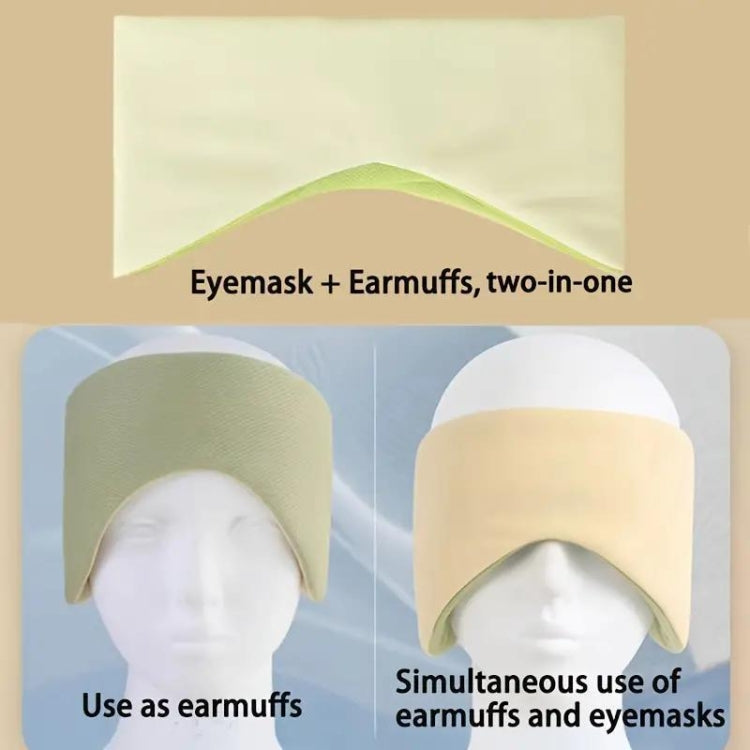 Dual-use Double-sided Eye Mask Earmuffs All-inclusive Noise Reduction Eye Protection Mask(Cold Black+Warm Light Gray) - free shipping - PMC TechLife - Order now!
