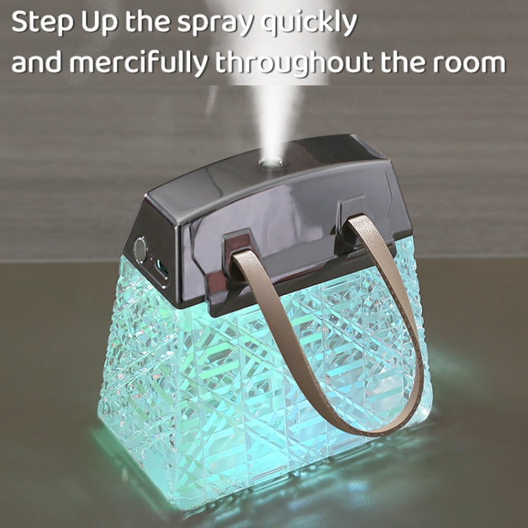 Desktop Small Crystal Bag Humidifier Aroma Ambient Lighting, Color: White Rechargeabl - free shipping - PMC TechLife - Order now!
