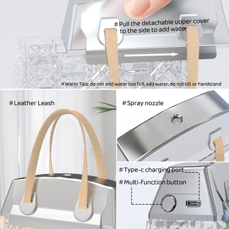 Desktop Small Crystal Bag Humidifier Aroma Ambient Lighting, Color: White Plug-in - Air Purifiers & Accessories by PMc TechLife | Online Shopping South Africa | PMc TechLife | Buy Now Pay Later Mobicred