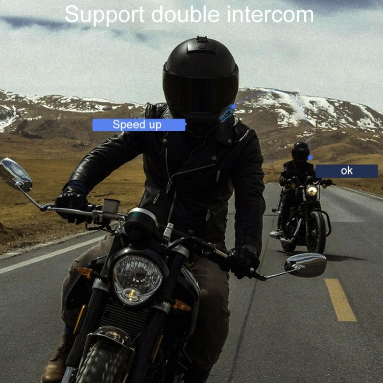 KUQIBAO K21S Motorcycle Riding Helmet Dual Intercom Bluetooth Headset With Lights(Hard Microphone) - free shipping - PMC TechLife - Order now!