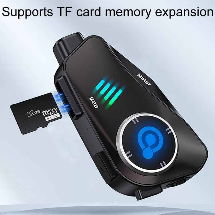 KUQIBAO Q28 Motorcycle Riding Helmet Bluetooth-compatible Headset Recorder(2 In 1 Microphone) - free shipping - PMC TechLife - Order now!