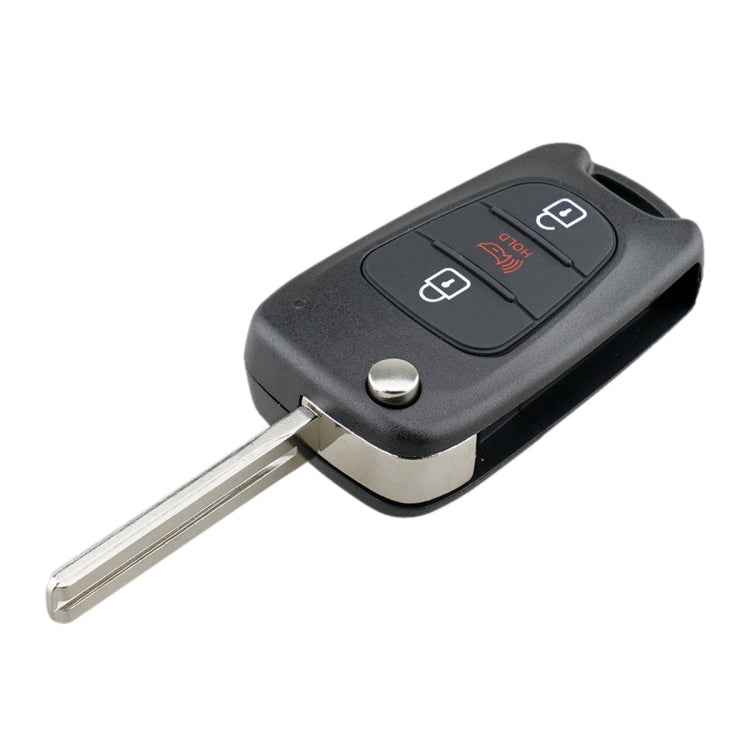 For Hyundai / Kia 3-Button Folding Car Key Shell(Horn Key) - Car Key Cases by PMc TechLife | Online Shopping South Africa | PMc TechLife | Buy Now Pay Later Mobicred