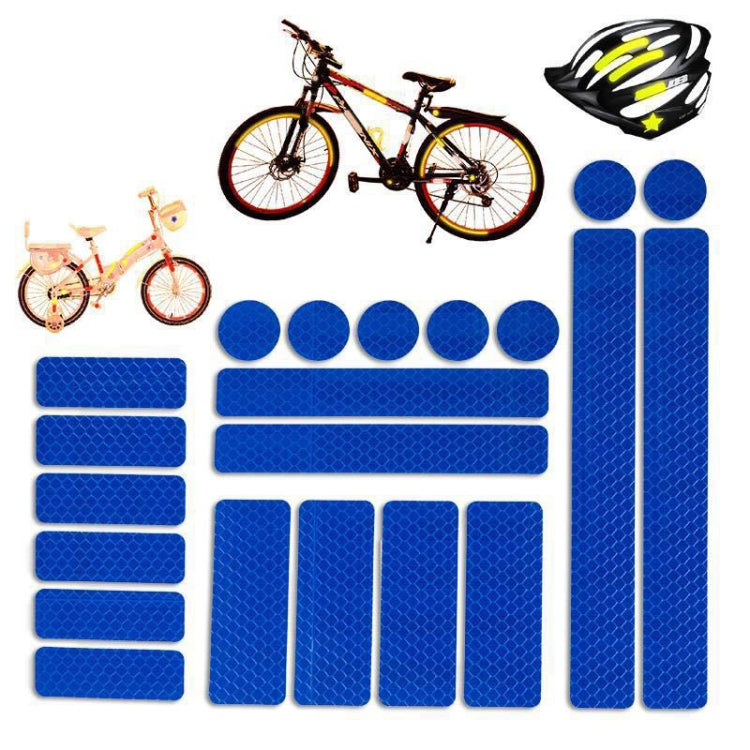 21 In 1 Electric Bike Backed Honeycomb Reflective Stickers Safety Signs Warning Strips(Blue) - Decorative Accessories by PMC TechLife | Online Shopping South Africa | PMC TechLife | Buy Now Pay Later Mobicred