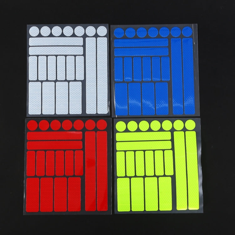 21 In 1 Electric Bike Backed Honeycomb Reflective Stickers Safety Signs Warning Strips(Fluorescent Yellow) - Decorative Accessories by PMC TechLife | Online Shopping South Africa | PMC TechLife | Buy Now Pay Later Mobicred