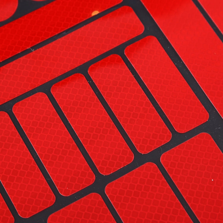 21 In 1 Electric Bike Backed Honeycomb Reflective Stickers Safety Signs Warning Strips(Red) - Decorative Accessories by PMC TechLife | Online Shopping South Africa | PMC TechLife | Buy Now Pay Later Mobicred