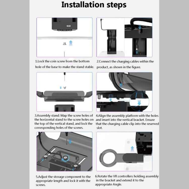 iplay VR Charging Display Stand Controller Storage Bracket With RGB Light - free shipping - PMC TechLife - Order now!