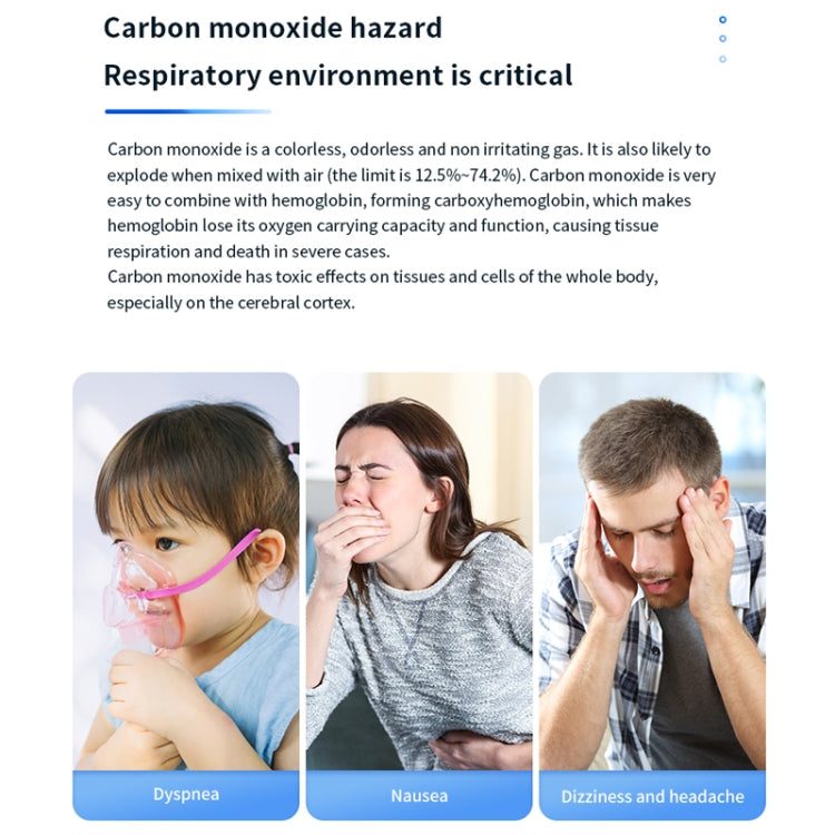 Portable Carbon Monoxide Detector Outdoor Home Detection Alarm(Gray) - Air & Water Quality Tester by PMC TechLife | Online Shopping South Africa | PMC TechLife | Buy Now Pay Later Mobicred