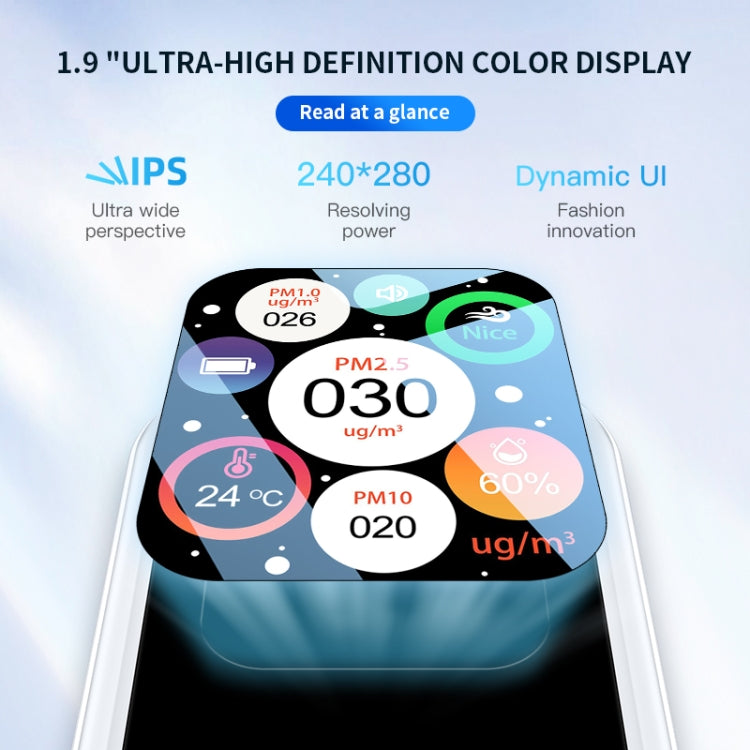 Haze Dust Air Quality Temperature Humidity Detector(White) - Air & Water Quality Tester by PMC TechLife | Online Shopping South Africa | PMC TechLife | Buy Now Pay Later Mobicred