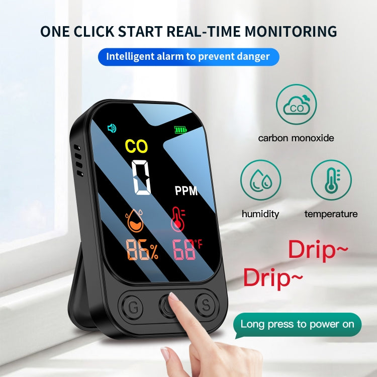3 In 1 Multifunctional Portable Carbon Monoxide Detector(Black) - Air & Water Quality Tester by PMC TechLife | Online Shopping South Africa | PMC TechLife | Buy Now Pay Later Mobicred