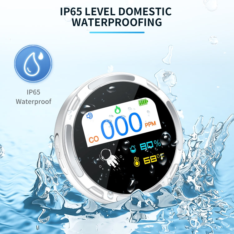 Portable Waterproof Carbon Monoxide Alarm Detector(Black) - Air & Water Quality Tester by PMC TechLife | Online Shopping South Africa | PMC TechLife | Buy Now Pay Later Mobicred