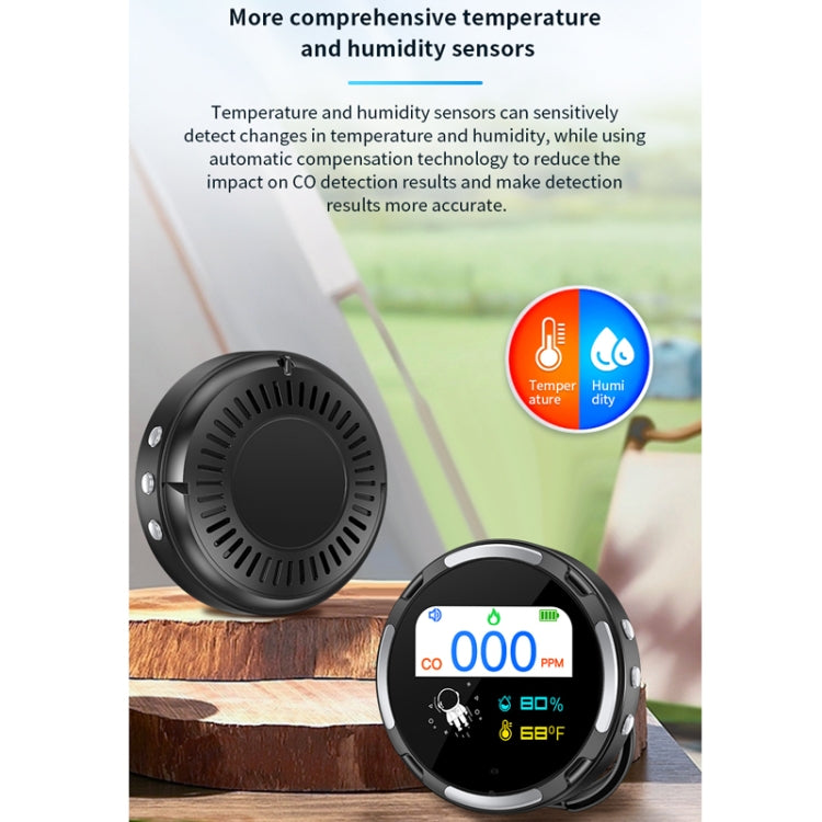 Portable Waterproof Carbon Monoxide Alarm Detector(Black) - Air & Water Quality Tester by PMC TechLife | Online Shopping South Africa | PMC TechLife | Buy Now Pay Later Mobicred