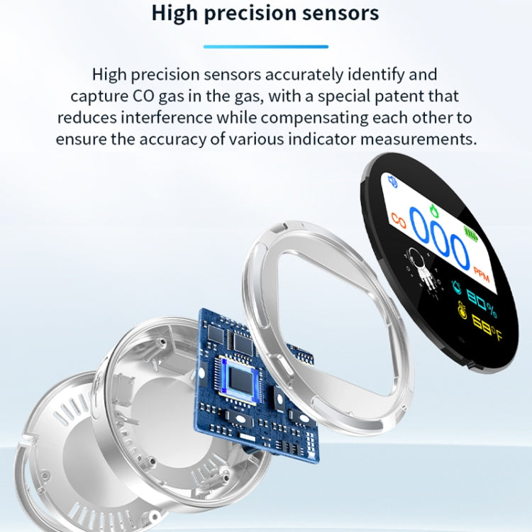 Portable Waterproof Carbon Monoxide Alarm Detector(Black) - Air & Water Quality Tester by PMC TechLife | Online Shopping South Africa | PMC TechLife | Buy Now Pay Later Mobicred