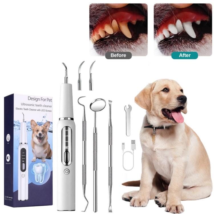 Pet Ultrasonic Teeth Cleaner Dog Electric Teeth Cleaning Tool Home Dentistry Tartar Remover(White) - Oral Cleaning Tools by PMC TechLife | Online Shopping South Africa | PMC TechLife | Buy Now Pay Later Mobicred