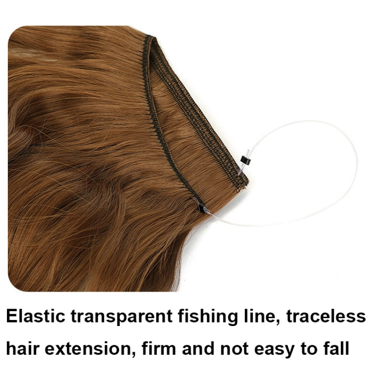 Fishing Line Hair Curtain Long Curly Wig Seamless Hair Extension(1BJ) - free shipping - PMC TechLife - Order now!