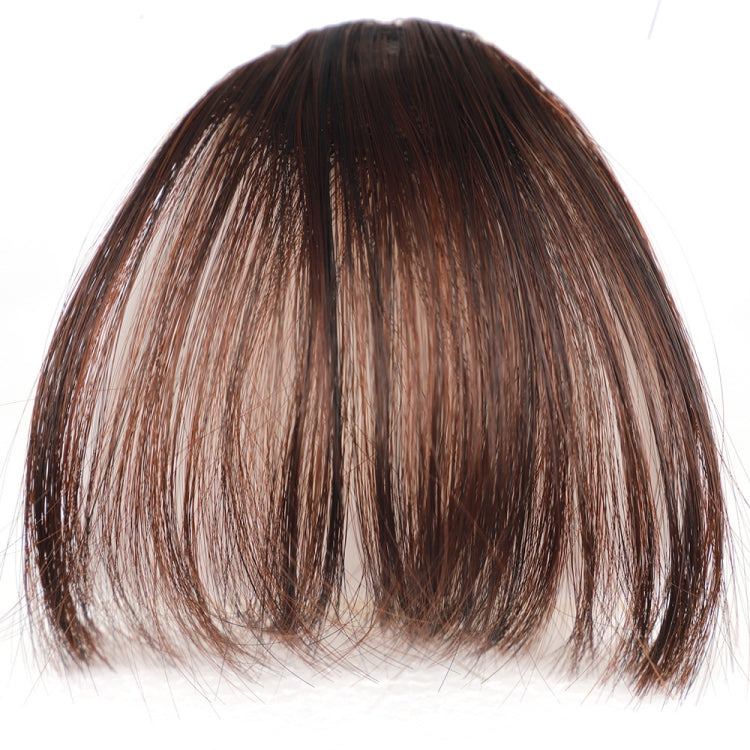 Chemical Fiber Wigs Thin Air Bangs Clip-on Wigs, Color: Dark Brown No Sideburns - free shipping - PMC TechLife - Order now!
