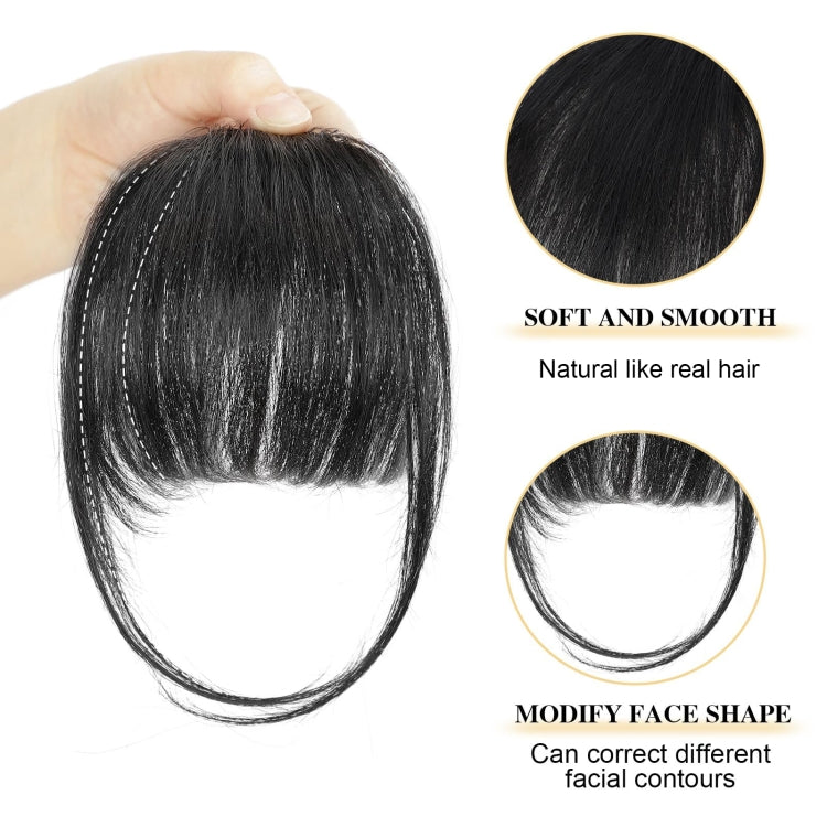 Chemical Fiber Wigs Thin Air Bangs Clip-on Wigs, Color: Dark Brown with Sideburns - free shipping - PMC TechLife - Order now!