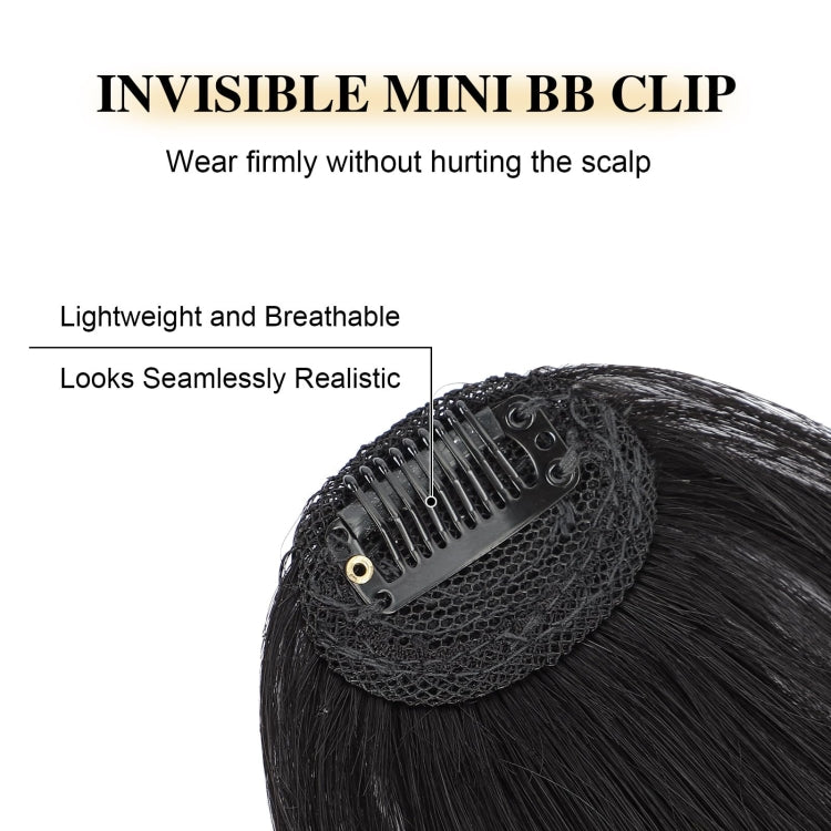 Chemical Fiber Wigs Thin Air Bangs Clip-on Wigs, Color: Dark Brown No Sideburns - free shipping - PMC TechLife - Order now!