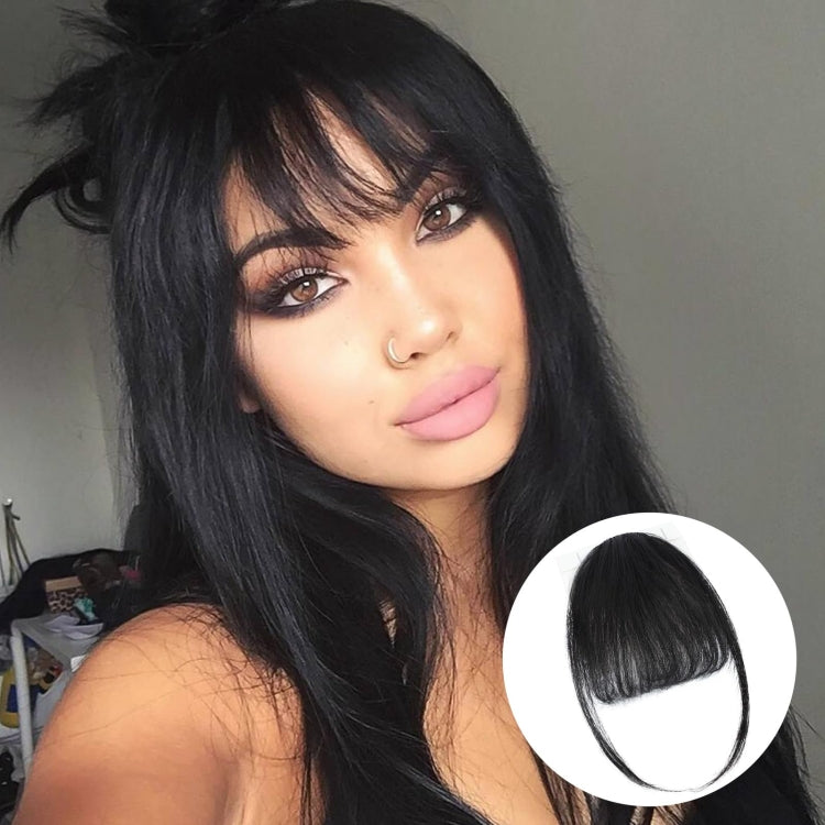 Chemical Fiber Wigs Thin Air Bangs Clip-on Wigs, Color: Natural Black with Sideburns - free shipping - PMC TechLife - Order now!