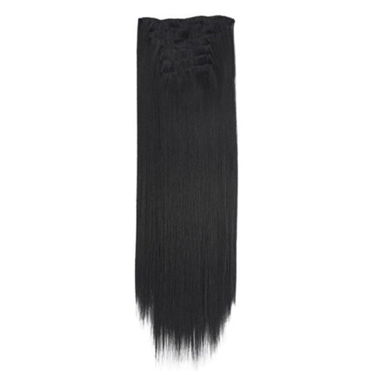 7pcs / Set Clips Long Straight Hair Extension Pieces 16 Clips Chemical Fiber Wigs, Model: 1B# - free shipping - PMC TechLife - Order now!