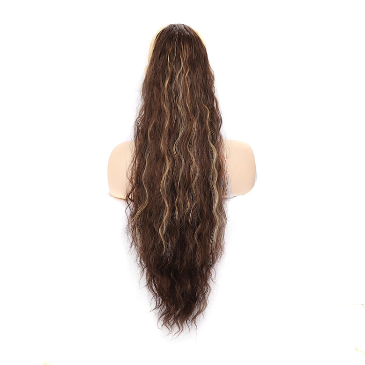 Ladies Extended Woolly Curly Rope Pulling Mesh Ponytail Wig, Color: 8M10# - free shipping - PMC TechLife - Order now!
