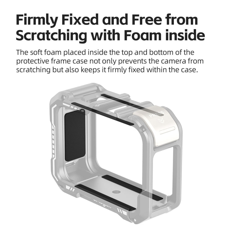 AMagisn Upgrade Ver Metal Rabbit Cage For GoPro HERO13 Black / HERO12 Black / HERO11 Black / HERO10 Black / HERO9 Black(Black) - free shipping - PMC TechLife - Order now!