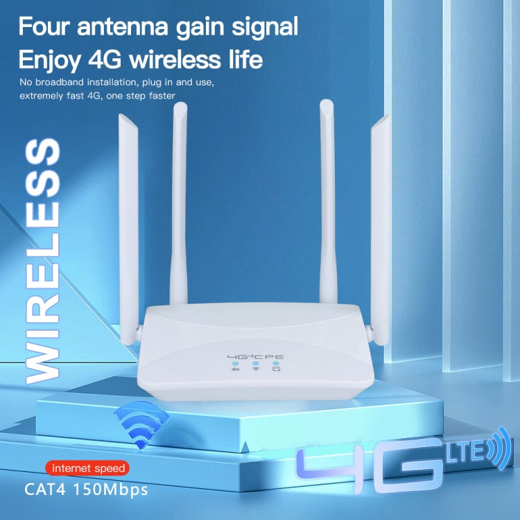 Asian B1/3/5/7/8/38/40/41 4G Wireless CPE Router Plug-in Mobile WiFi, EU Plug - Wireless Routers by PMC TechLife | Online Shopping South Africa | PMC TechLife | Buy Now Pay Later Mobicred