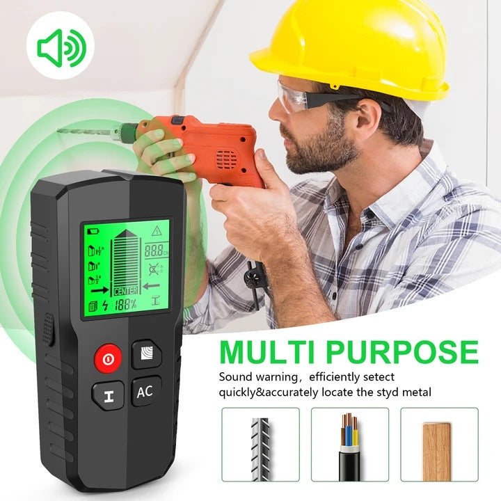 HW-QB5  5-In-1 Wall Stud Detector Wood Current Metal AC Wires Detection - free shipping - PMC TechLife - Order now!