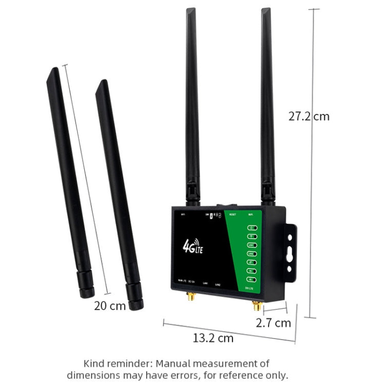 4G Wireless Plug-in Router Detachable Extension Antenna LTE Monitoring Network WiFi Hotspot, EU Plug(Black) - Wireless Routers by PMC TechLife | Online Shopping South Africa | PMC TechLife | Buy Now Pay Later Mobicred