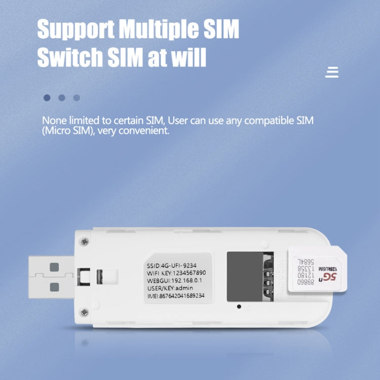 Asian Version U8-5M 4G WiFi Dongle USB Plug-In Router Mobile Hotspot - 4G Mobile Wifi by PMC TechLife | Online Shopping South Africa | PMC TechLife | Buy Now Pay Later Mobicred