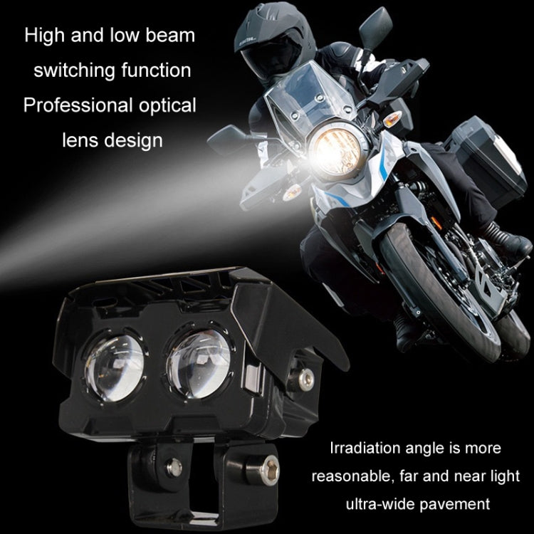 20W Motorcycle Spotlight High Bright Two Color Modified External Waterproof LED Lens Headlight(Always Bright - 3 Wire) - Headlights by PMC TechLife | Online Shopping South Africa | PMC TechLife | Buy Now Pay Later Mobicred