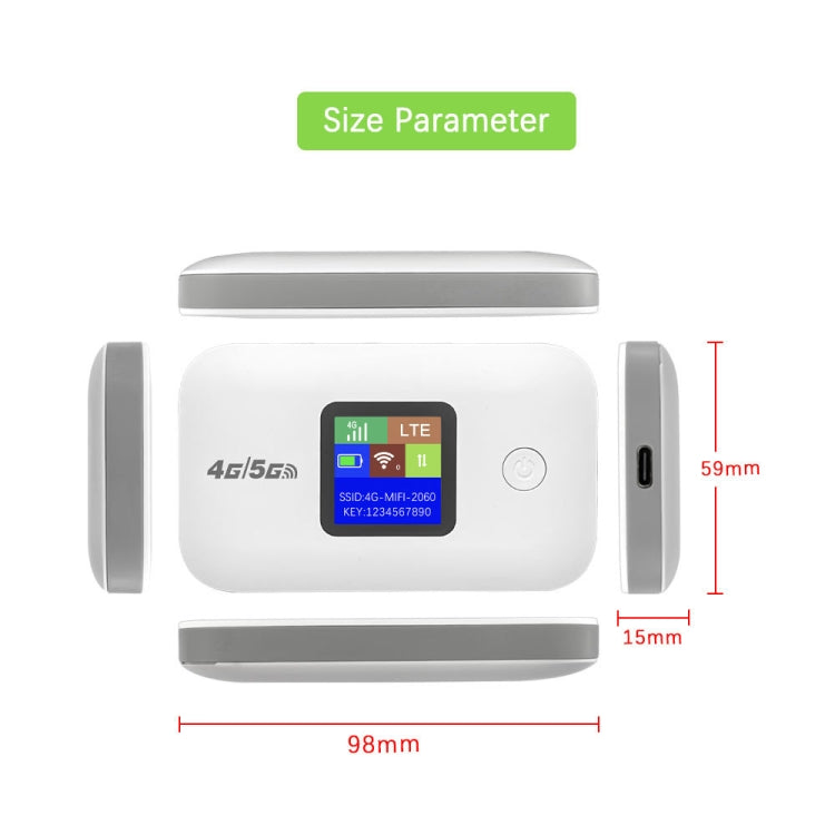 A8-EU Eurasian Version 4G Portable WiFi Wireless Type-C Plug And Play LTE Router Car Mobile Hotspot(White) - 4G Mobile Wifi by PMC TechLife | Online Shopping South Africa | PMC TechLife | Buy Now Pay Later Mobicred