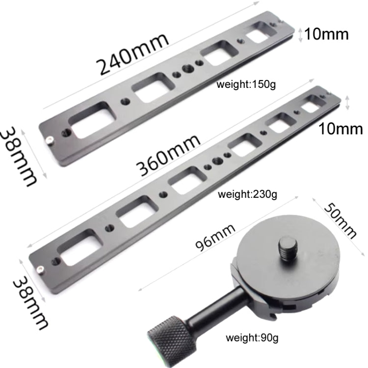 Double Camera Bracket Arca Swiss Quick Release Plate, Spec: PU360 - Quick Release Plate by PMC TechLife | Online Shopping South Africa | PMC TechLife | Buy Now Pay Later Mobicred