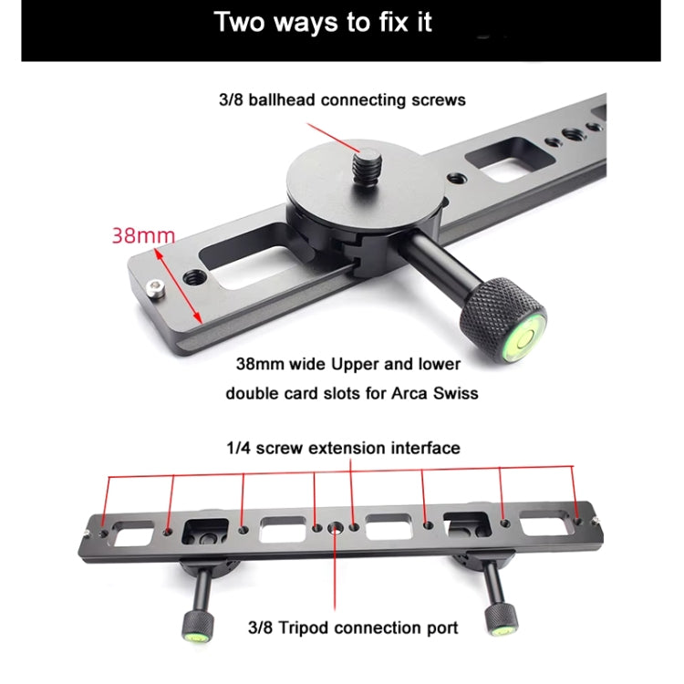 Double Camera Bracket Arca Swiss Quick Release Plate, Spec: PU360 - Quick Release Plate by PMC TechLife | Online Shopping South Africa | PMC TechLife | Buy Now Pay Later Mobicred