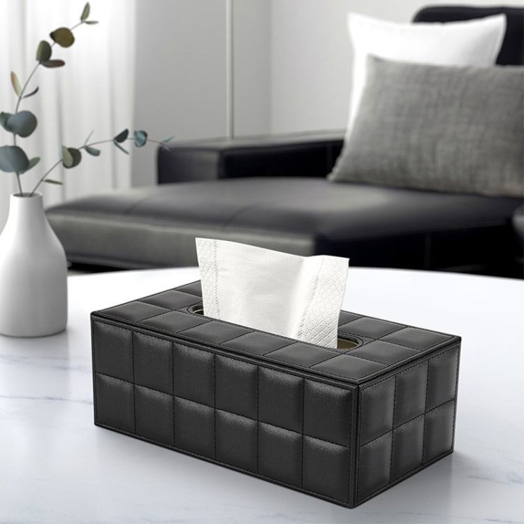 PU Leather Tissue Box Living Room Coffee Table Desktop Paper Holder Car Hotel Tissue Storage Box(Marble) - Storage Boxes by PMc TechLife | Online Shopping South Africa | PMc TechLife | Buy Now Pay Later Mobicred