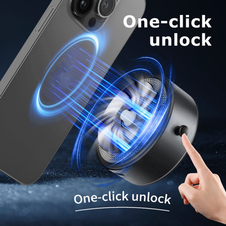 AIMITE M8 Car Wireless Charger Phone Holder Vacuum Suction Cup Strong Magnetic Support Bracket(Tarnish Black) - free shipping - PMC Jewellery - Order now!
